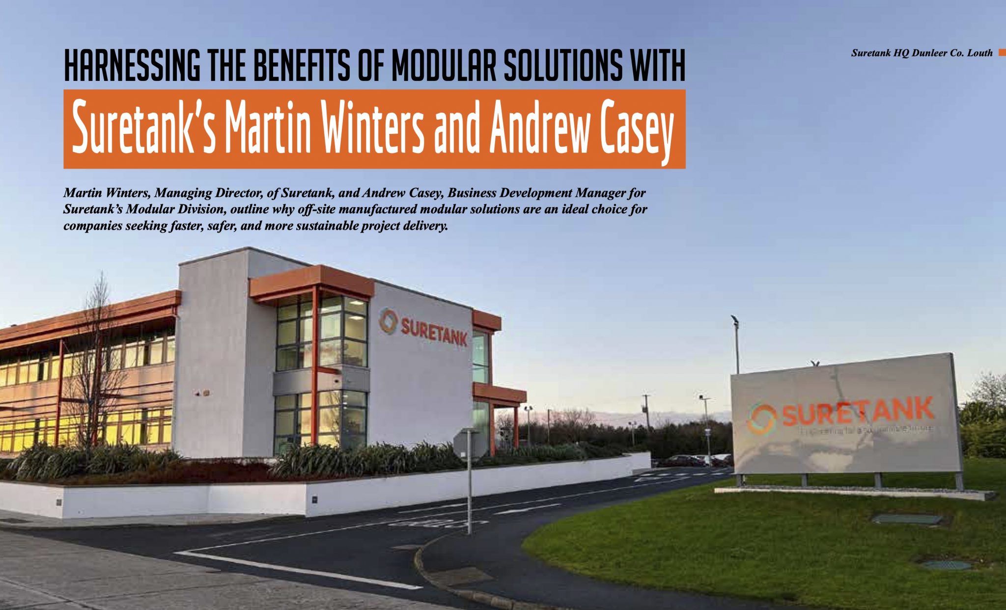 Suretank in Built Environment magazine